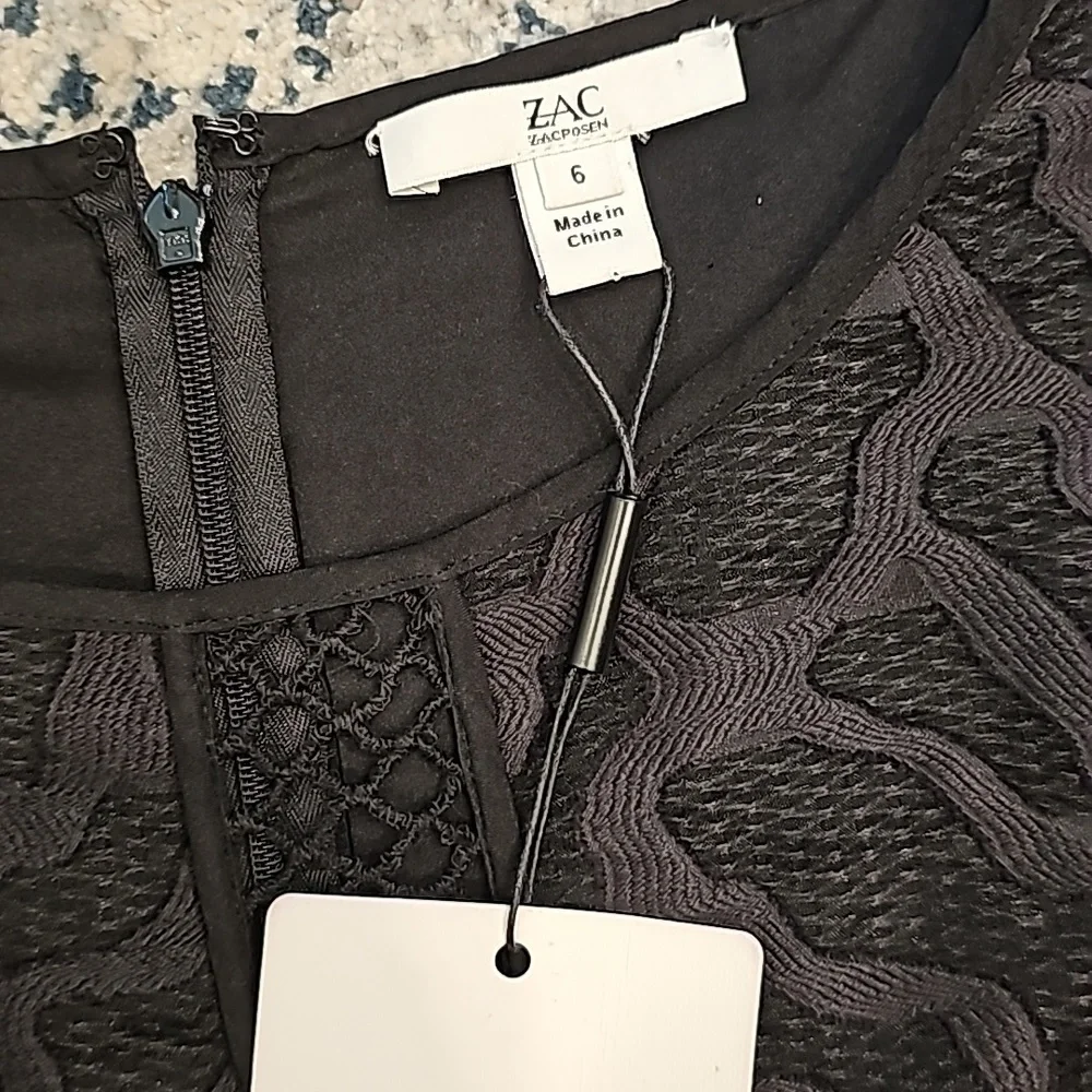 ZAC Zac Posen Zanya Long Sleeve Jacquard Cocktail Dress - Picture 4 of 9